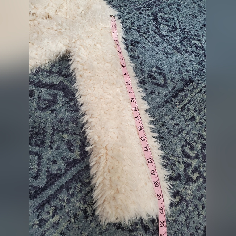 Decree Faux Fur Long Sleeve Cream Jacket - Picture 10 of 12